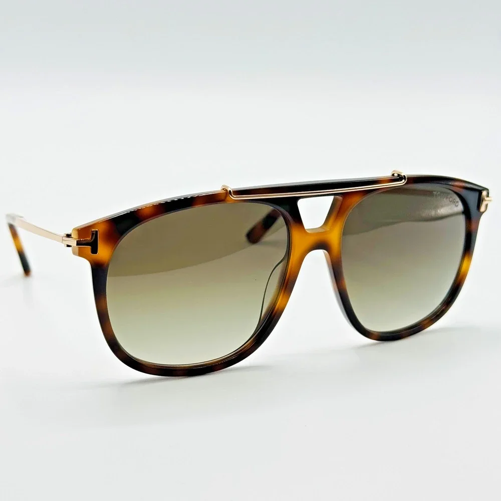 Tom Ford Sunglasses Sam-02 FT1306 53K Havana Pilot Frame Brown Gradient 58mm New